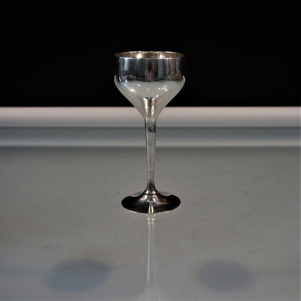Vintage Cordial Cup Silverplated Liqueurs Glass 5"